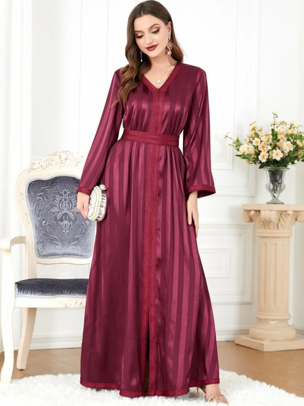 Abaya-Robe longue brodée pour femme musulmane, caftan marocain, Islam, Turquie, Arabe, Dubaï, ixde l'Aïd