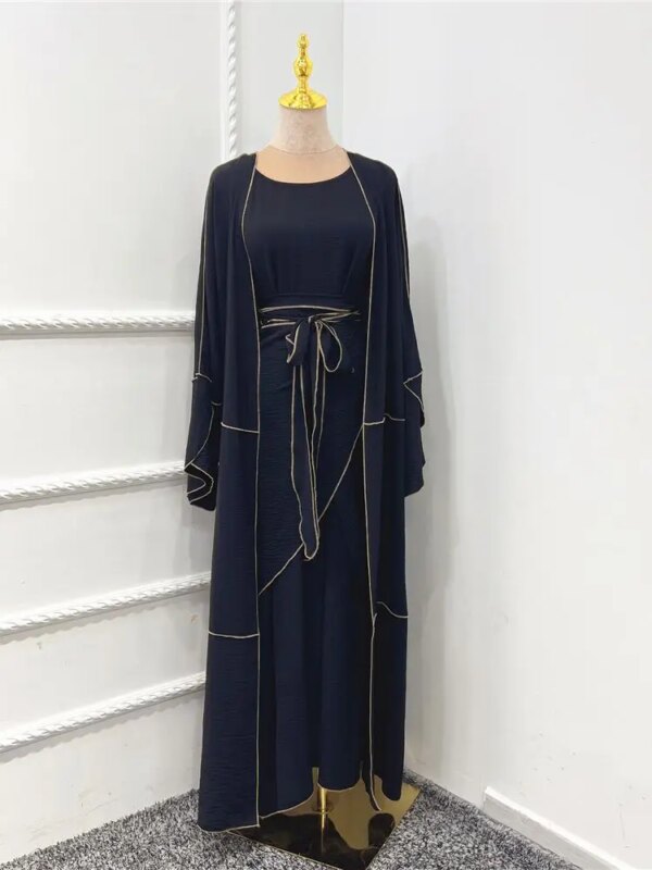 58213-73cd1c.jpg Ensemble 3 pièces pour femmes musulmanes, Abaya, Dubaï, Islam, Turquie, Bangladesh, Hijab, Robe modeste, Kaftans pour femmes