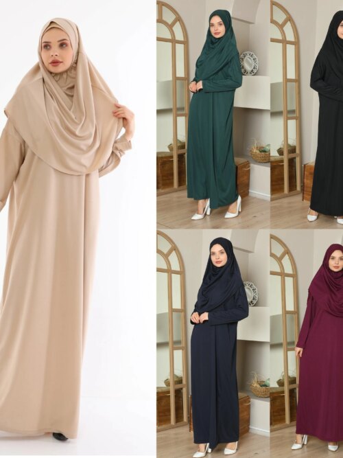 58225-3babc0.jpg Robe de prière musulmane longue pour femmes, vêtements islamiques, couverture complète, Hijab, RamadanReis traditionnel, Turquie, Abaya, document 8