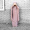 Abaya-Jupe de Ramadan 2 pièces pour femmes, vêtement de prière Jilbab, robe tiens imar Hijab, ensembles musulmans Abayat Islam, vêtements islamiques