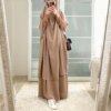 Abaya-Jupe de Ramadan 2 pièces pour femmes, vêtement de prière Jilbab, robe tiens imar Hijab, ensembles musulmans Abayat Islam, vêtements islamiques