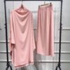 Abaya-Jupe de Ramadan 2 pièces pour femmes, vêtement de prière Jilbab, robe tiens imar Hijab, ensembles musulmans Abayat Islam, vêtements islamiques