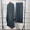 Abaya-Jupe de Ramadan 2 pièces pour femmes, vêtement de prière Jilbab, robe tiens imar Hijab, ensembles musulmans Abayat Islam, vêtements islamiques