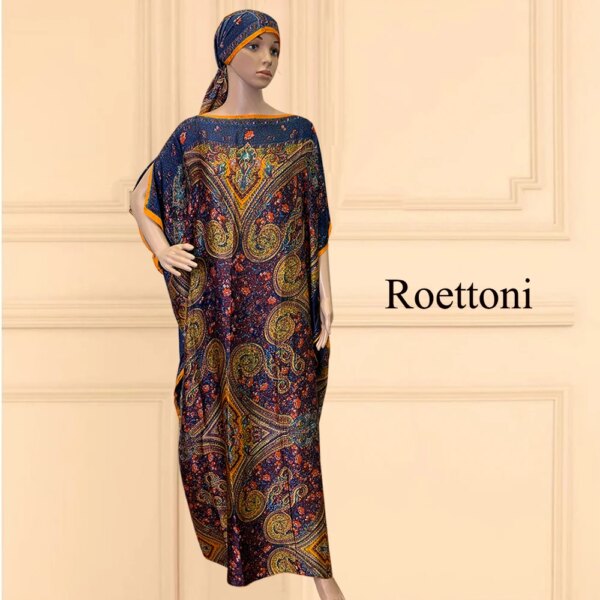 Vêtements africains surdimensionnés pour femmes, nouveau style, mode Dubaï Dashiki Abaya, taille libre, conception d'impression avec écharpe, robe longue adt, 2022