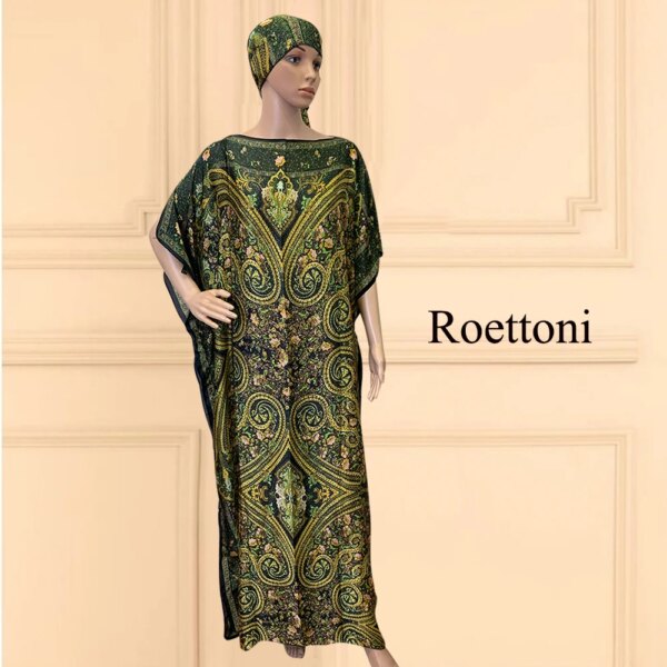 Vêtements africains surdimensionnés pour femmes, nouveau style, mode Dubaï Dashiki Abaya, taille libre, conception d'impression avec écharpe, robe longue adt, 2022