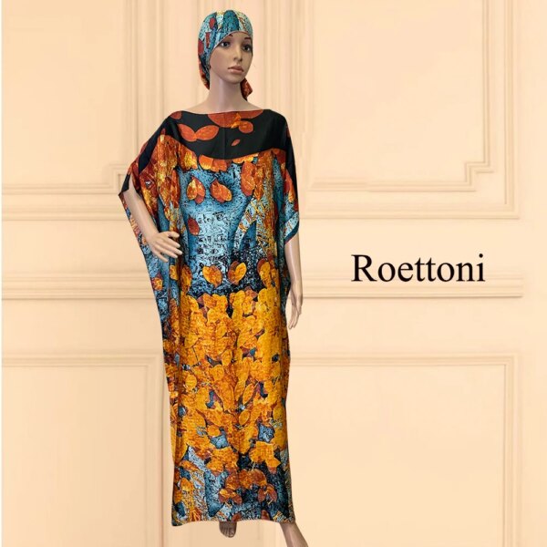 Vêtements africains surdimensionnés pour femmes, nouveau style, mode Dubaï Dashiki Abaya, taille libre, conception d'impression avec écharpe, robe longue adt, 2022