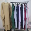Jilbab-Ensemble de Vêtement de Prière Musulmane pour Femme, Hijab, Robe Abaya Longue, tiens imar, Ramadan, Abayas, Dubaï, Ensembles de Vêtements Islamiques, 2 Pièces