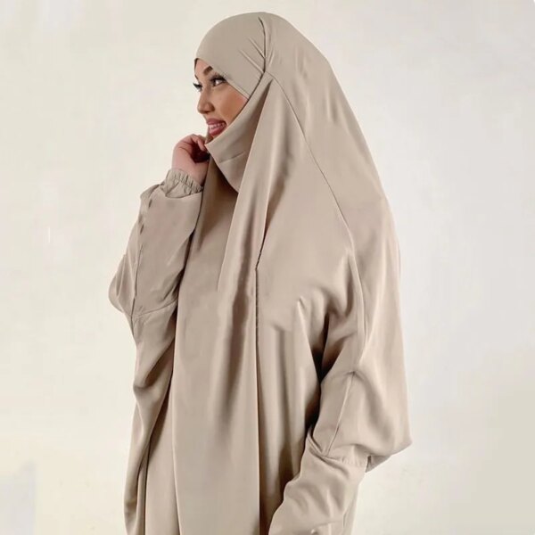 Jilbab-Ensemble de Vêtement de Prière Musulmane pour Femme, Hijab, Robe Abaya Longue, tiens imar, Ramadan, Abayas, Dubaï, Ensembles de Vêtements Islamiques, 2 Pièces