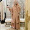 Jilbab-Ensemble de Vêtement de Prière Musulmane pour Femme, Hijab, Robe Abaya Longue, tiens imar, Ramadan, Abayas, Dubaï, Ensembles de Vêtements Islamiques, 2 Pièces