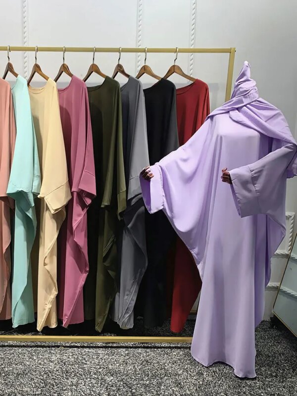 58544-79833b.jpg Robe longue de prière pour femmes, Abaya, Ramadan, Nida, manches chauve-souris, Hijab, Jilbab, robes africaines, Islam, Dubaï, modeste