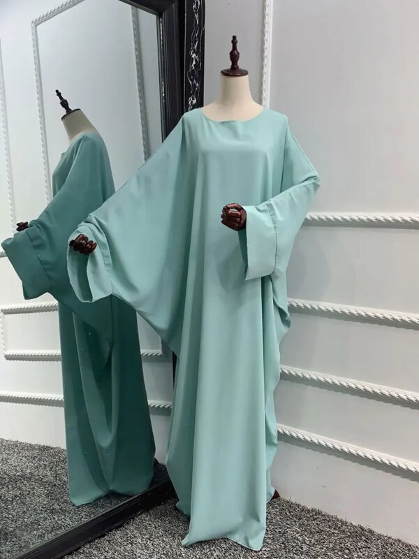 Robe longue de prière pour femmes, Abaya, Ramadan, Nida, manches chauve-souris, Hijab, Jilbab, robes africaines, Islam, Dubaï, modeste