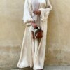 Abayas caftan pour femmes, robe longue musulmane, kimono, cardigan, Dubaï, Turquie, Islam, arabe, robe modeste
