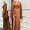 Abayas caftan pour femmes, robe longue musulmane, kimono, cardigan, Dubaï, Turquie, Islam, arabe, robe modeste