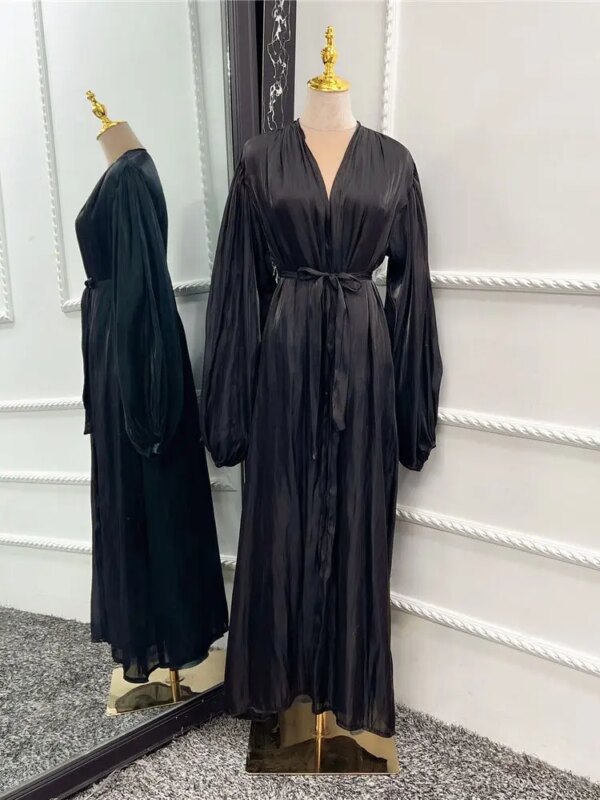 Abayas caftan pour femmes, robe longue musulmane, kimono, cardigan, Dubaï, Turquie, Islam, arabe, robe modeste