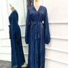Abayas caftan pour femmes, robe longue musulmane, kimono, cardigan, Dubaï, Turquie, Islam, arabe, robe modeste