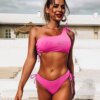 Maillot de bain femme 2 pièces Sexy, soutien-gorge Bandeau, taille haute
