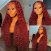 perruque naturelle afro americain Lace Front Wig Deep Wave brésilienne naturelle