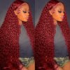 perruque naturelle afro americain Lace Front Wig Deep Wave brésilienne naturelle