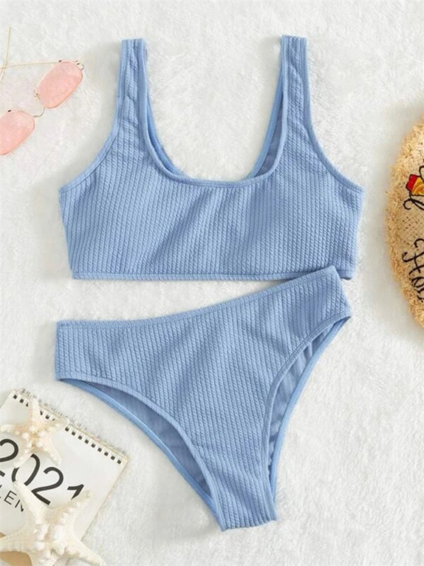 Maillot de bain femme 2 pièces pour femmes, bikini, ensemble deux pièces