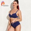 Maillot de bain femme 2 pièces bikini taille haute, maillot de bain femmes, ensemble deux pièces
