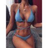Maillot de bain femme 2 pièces sexy Micro Bikini croisé, Bandage, culotte tanga