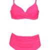 Maillot de bain femme 2 pièces bikini taille haute, maillot de bain femmes, ensemble deux pièces