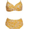 Maillot de bain femme 2 pièces bikini taille haute, maillot de bain femmes, ensemble deux pièces