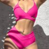 Maillot de bain femme 2 pièces soutien-gorge Push Up, bretelles, Bandage