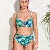 Maillot de bain femme 2 pièces bikini taille haute, maillot de bain femmes, ensemble deux pièces