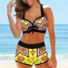 59820-971ffd.jpg Maillot de bain femme 2 pièces imprimé rétro pour femmes, ensemble deux pièces