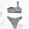 Maillot de bain femme 2 pièces à paillettes pour femmes, ensemble bikini sexy pour dames
