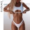 Maillot de bain femme 2 pièces, ajouré, échancré, Micro, élégant, pour femmes