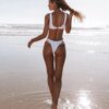 Maillot de bain femme 2 pièces, ajouré, échancré, Micro, élégant, pour femmes