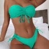 60208-cce278.jpg Maillot de bain femme 2 pièces, uni, froncé, proximité, string, Bikini