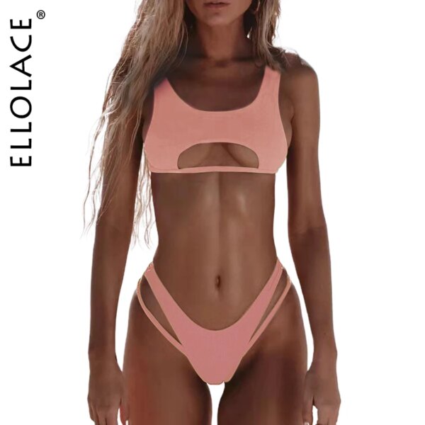 Maillot de bain femme 2 pièces, ajouré, échancré, Micro, élégant, pour femmes