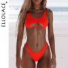 Maillot de bain femme 2 pièces, ajouré, échancré, Micro, élégant, pour femmes