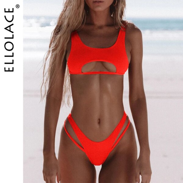Maillot de bain femme 2 pièces, ajouré, échancré, Micro, élégant, pour femmes