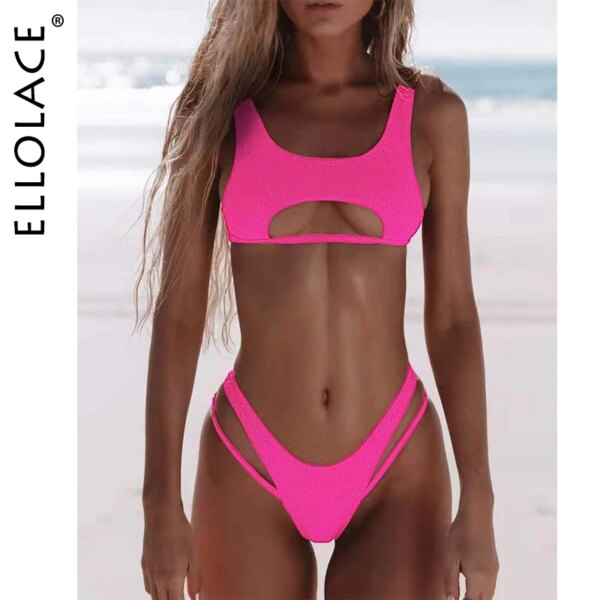 Maillot de bain femme 2 pièces, ajouré, échancré, Micro, élégant, pour femmes