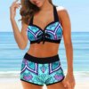 60534-90935d.jpg Maillot de bain femme 2 pièces imprimé rétro pour femmes, ensemble deux pièces