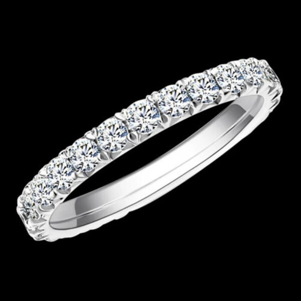 61093-2179cf.jpg Bague de fiançailles femme de mariage en argent S925, 1.8mm, couleur DF