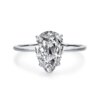 Bague de fiançailles femme de luxe en argent Sterling 925 pour femme