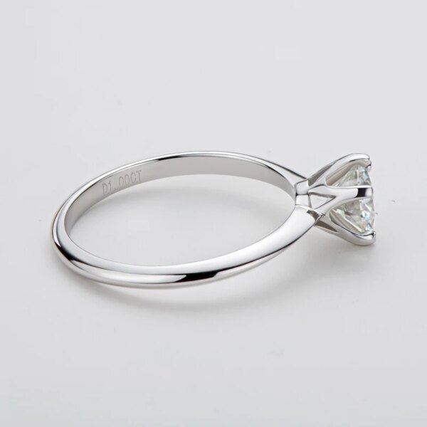 Bague de fiançailles femme en diamant Mosanite pour femmes, 0.5 Carat