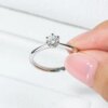 Bague de fiançailles femme en diamant Mosanite pour femmes, 0.5 Carat