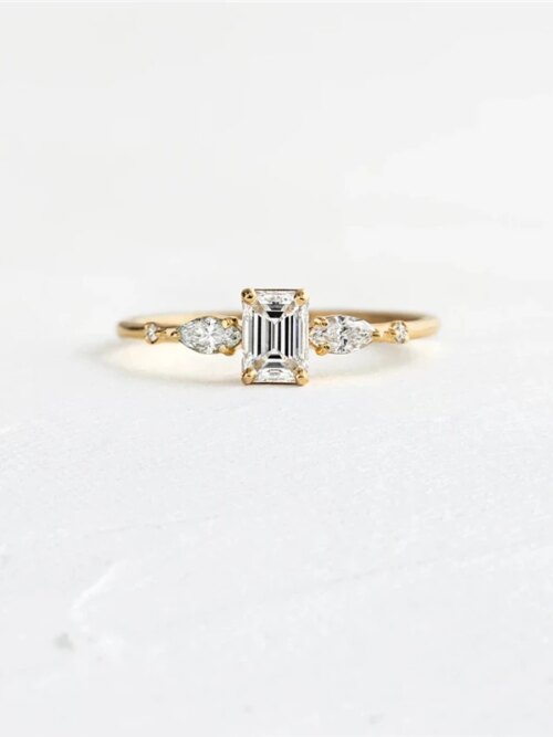 Bague de fiançailles femme en argent Sterling 925 pour femmes