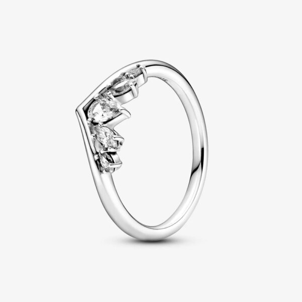 Bague de fiançailles femme Modèle Couronne Original, Cœur, Wishbone