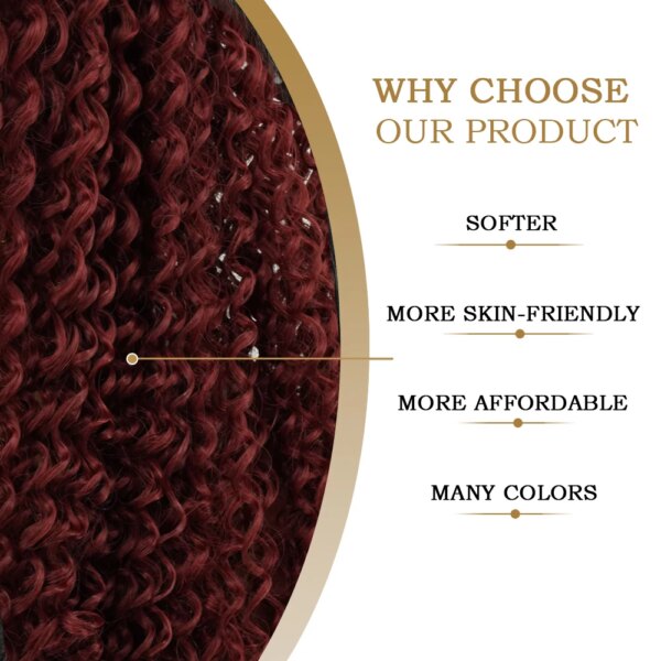 Perruque Bourgogne Kinky Curly Lace Front Perruques Synthétique Moyen