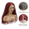 Perruque Bourgogne Kinky Curly Lace Front Perruques Synthétique Moyen