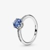 Bague de fiançailles femme Couronne de diadème princesse en argent Sterling 925
