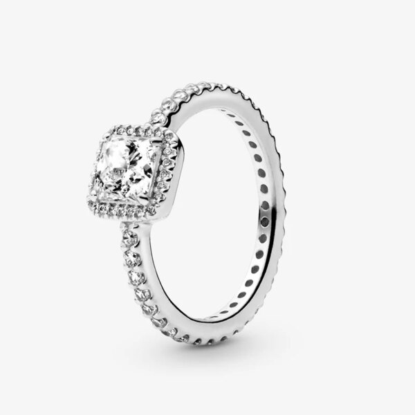 Bague de fiançailles femme Couronne de diadème princesse en argent Sterling 925