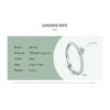 62295-53d44a.jpg Bague de fiançailles femme classiques en argent Sterling 925, Zircon clair scintillant